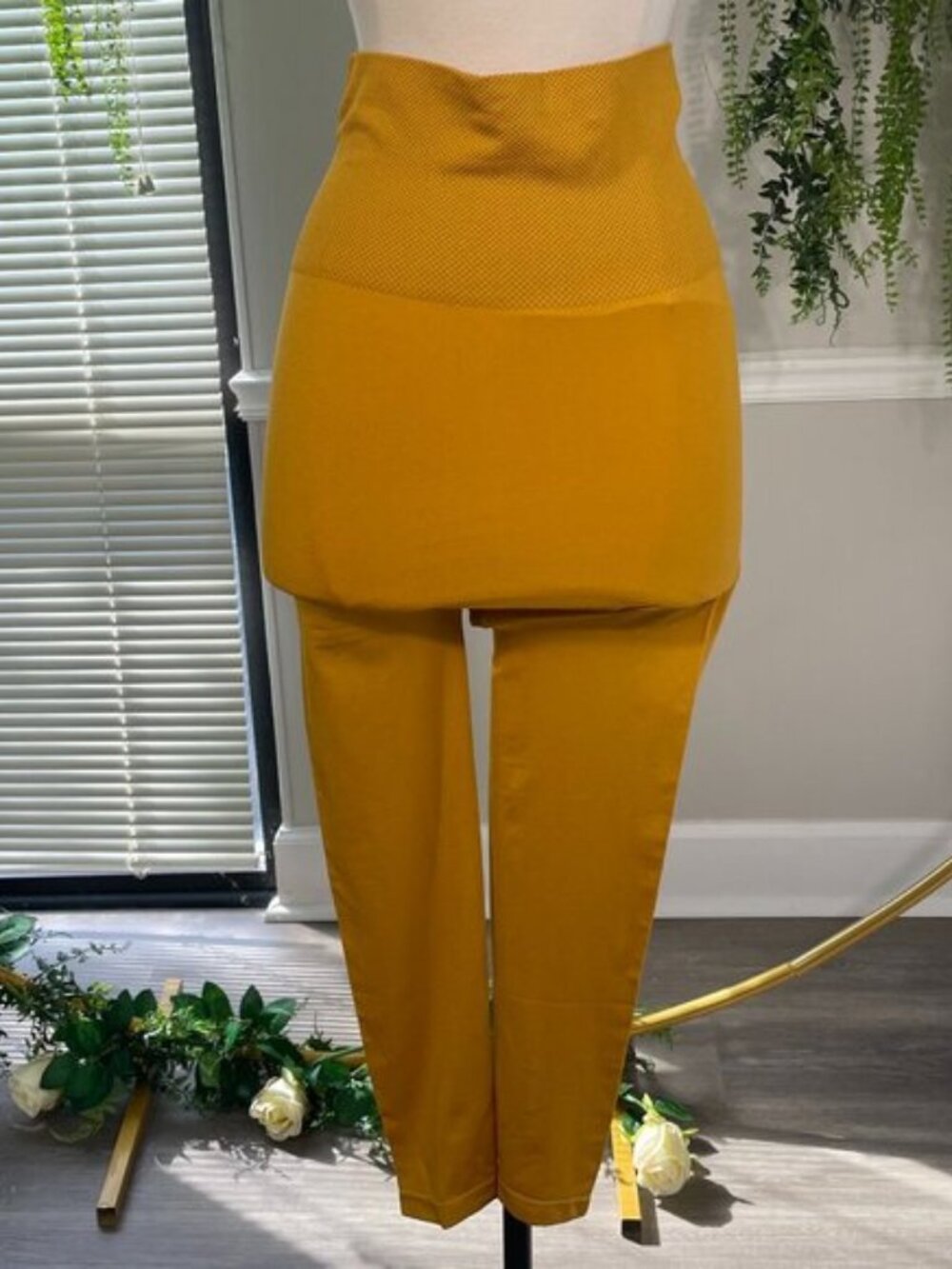 Zenana Outfitters | Full Length Cotton Solid Leggings in DK Mustard